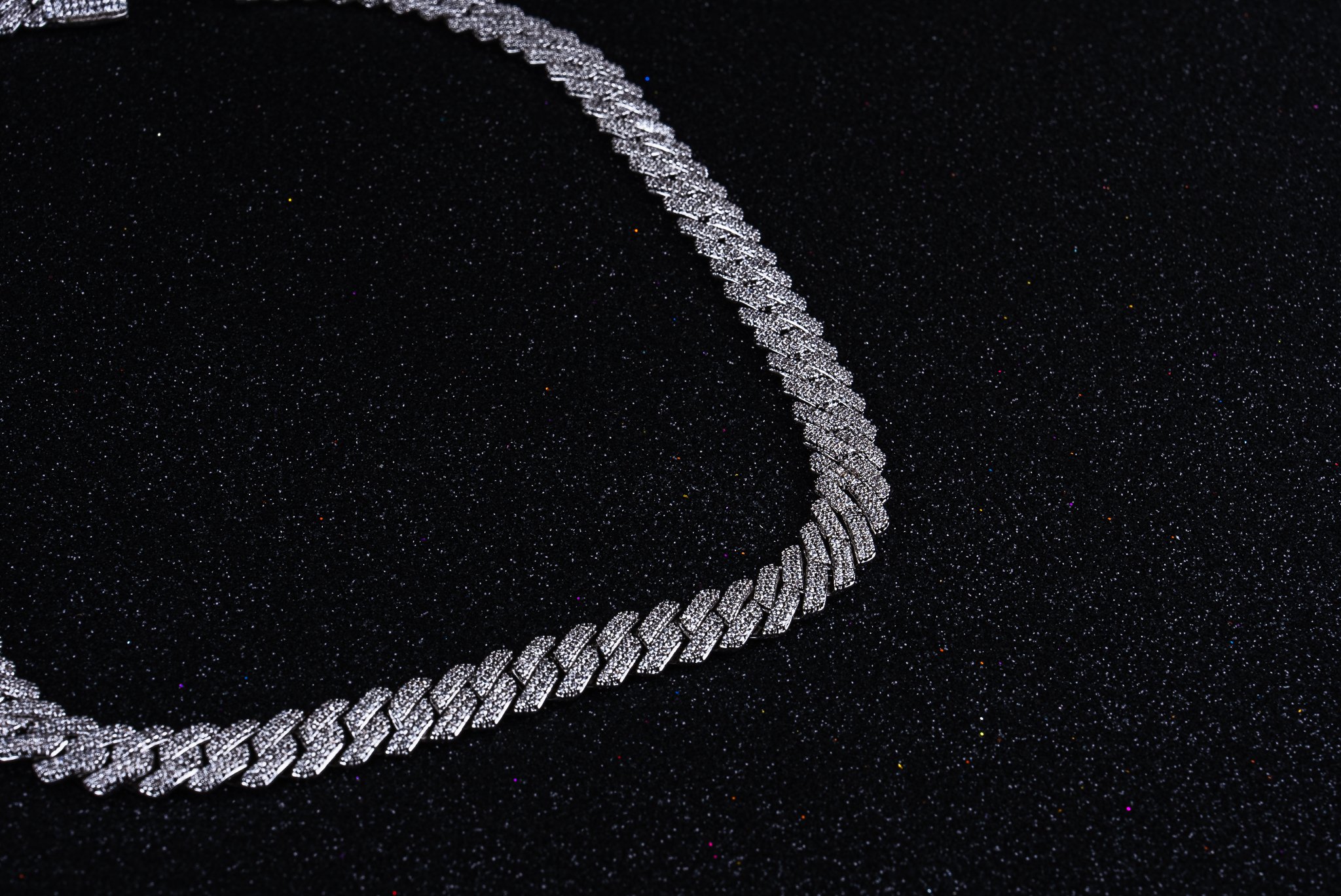 8MM Full Filled iced out Prong Chain