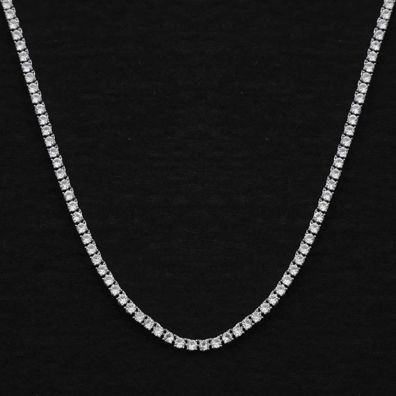  3mm Tennis Chain (18K White Gold Plated)