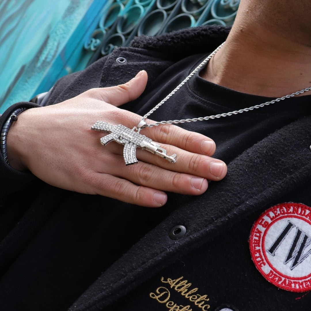 Iced Out Ak47 Pendant