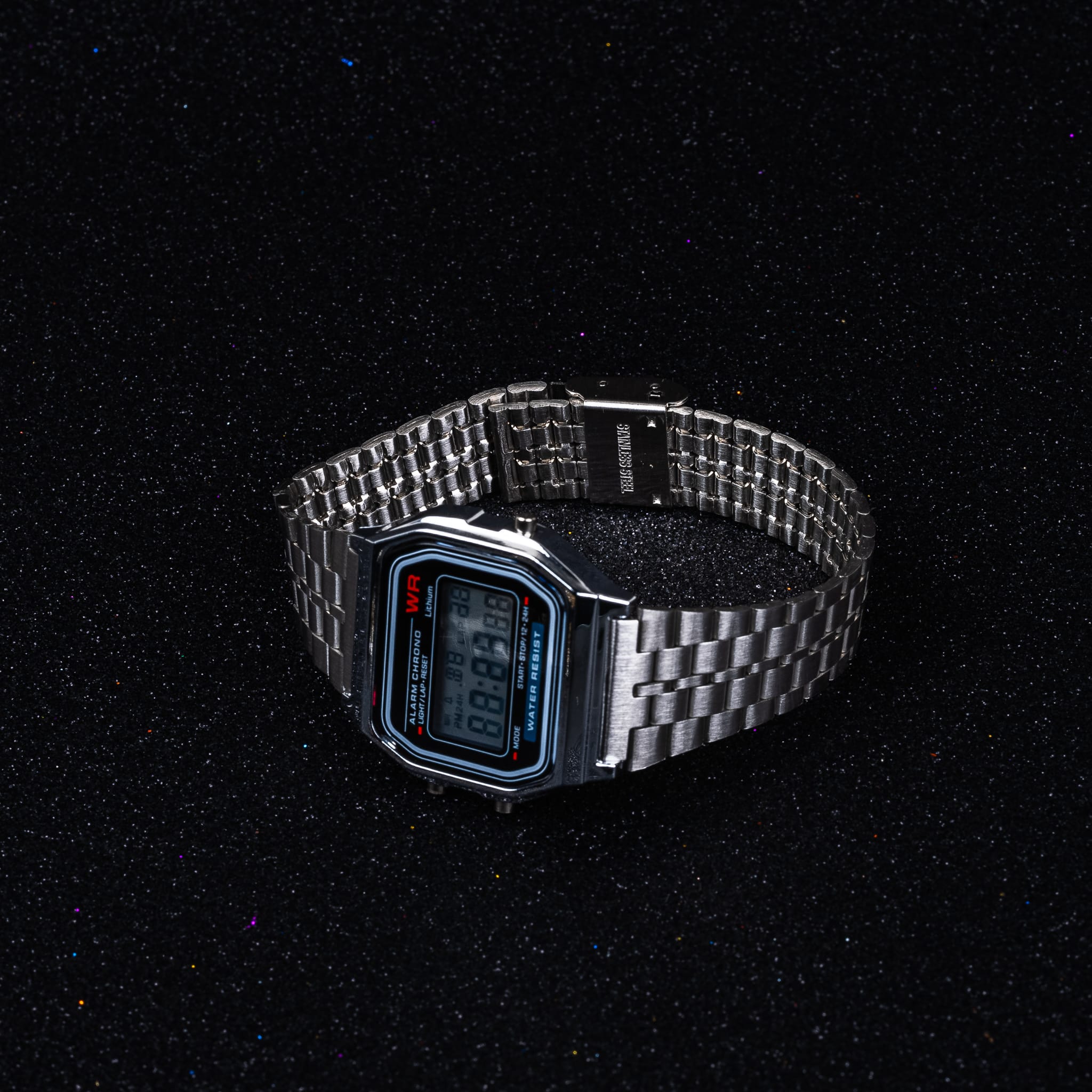 Silver Retro Dijital Kol Saati