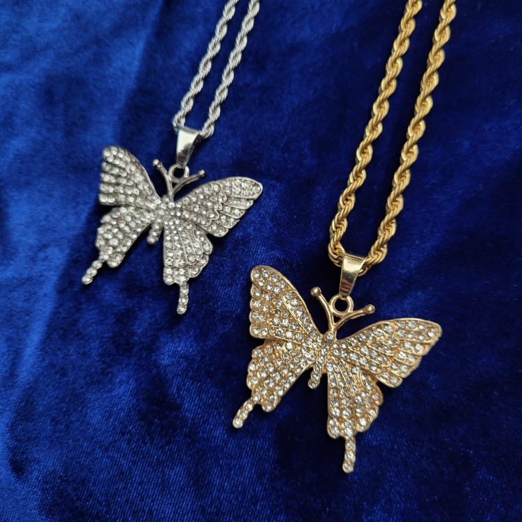 Silver Kelebek Kolye Butterfly Pendant