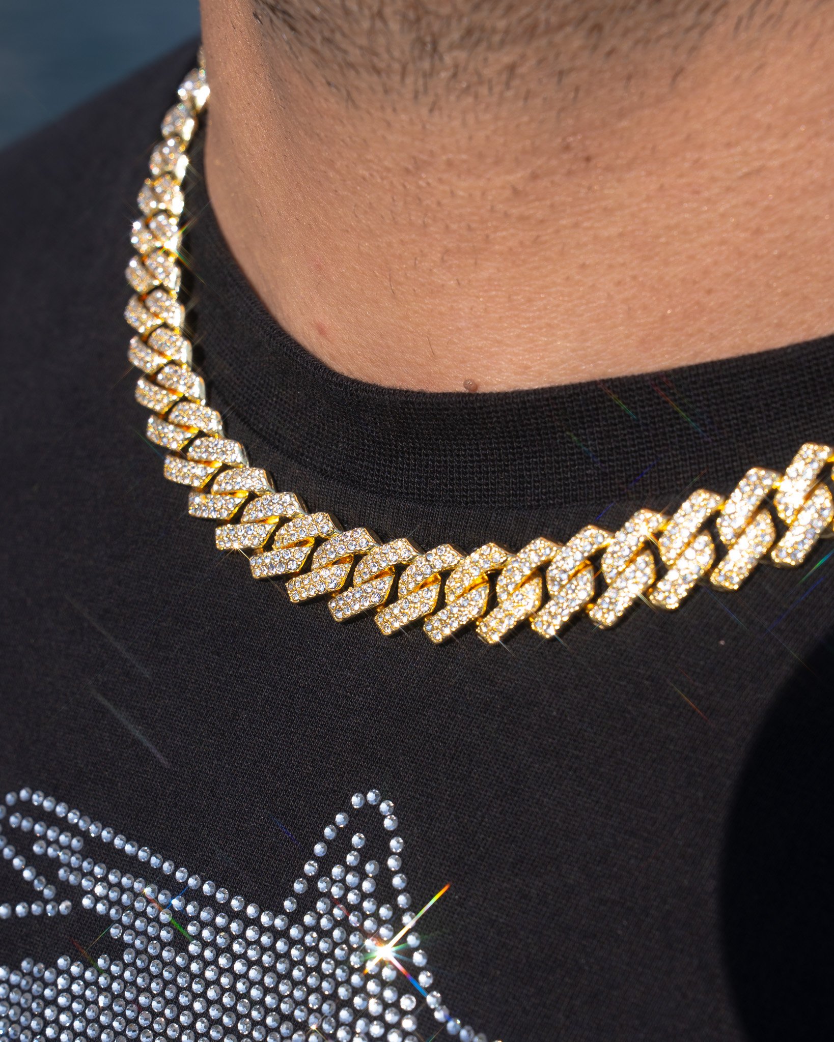 14mm Prong Chain Gold
