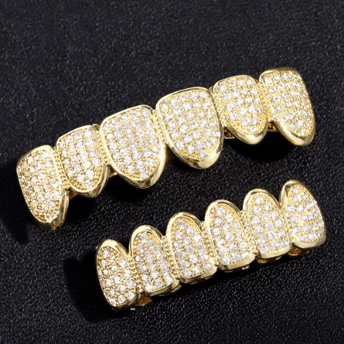 Gold Iced Out Grillz