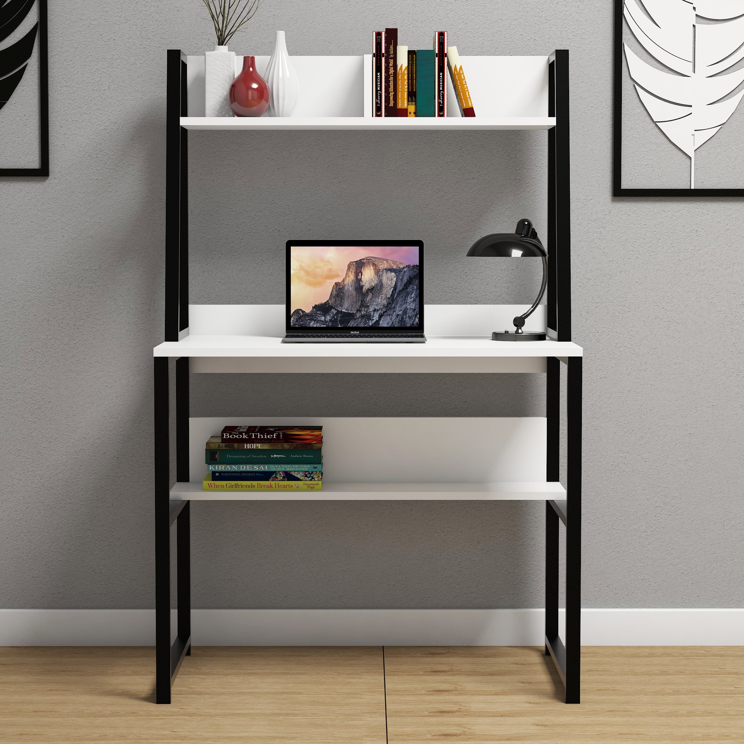 Olea 90 & 120 Cm Kitaplıklı Çalışma Masası 