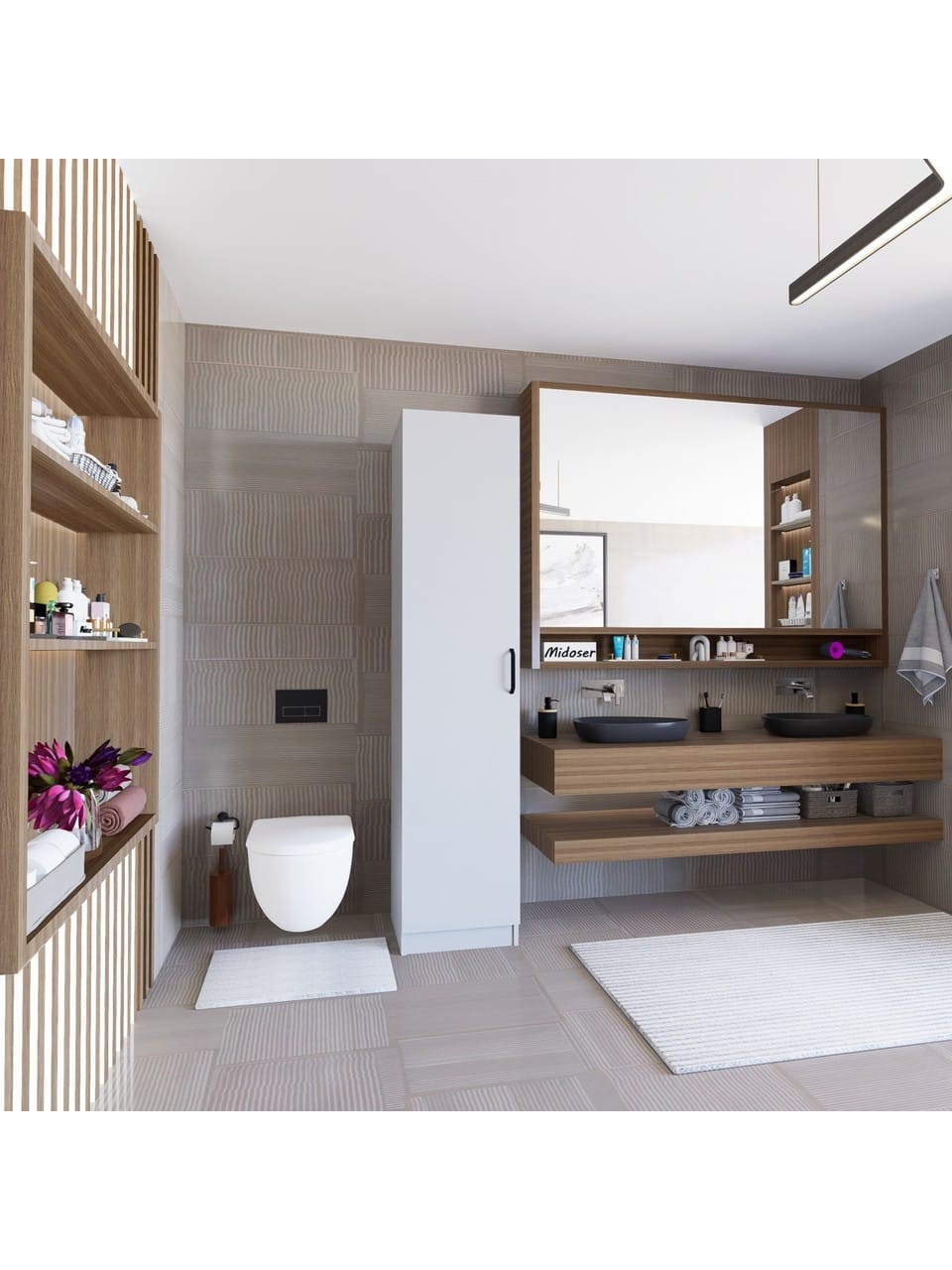 Yaman Mat Beyaz Tek Kapaklı 4 Raflı Çok Amaçlı Mutfak Kiler ve Banyo Dolabı