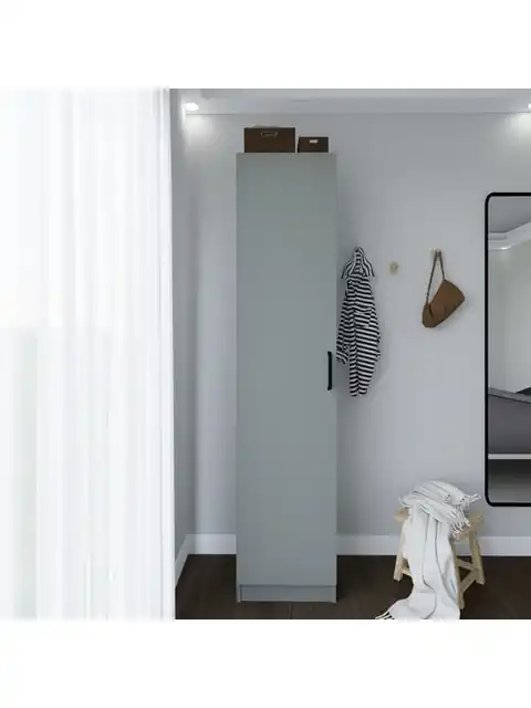 Yaman Tek Kapaklı 4 Raflı Çok Amaçlı Mutfak Kiler Ve Banyo Dolabı - Luna