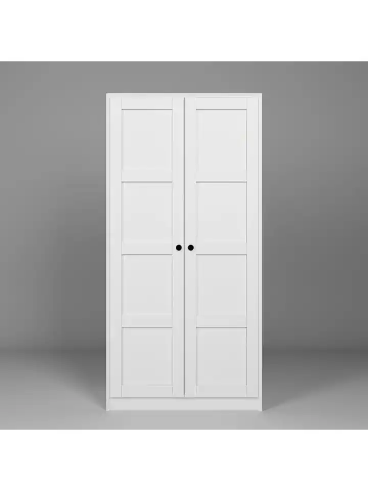 Lucas 2 Kapaklı Elbise Dolabı Ve Çok Amaçlı Dolap - Mat Beyaz