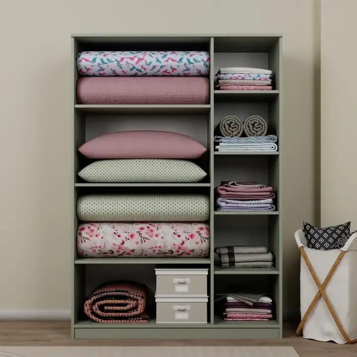 Lucas 3 Kapılı Yüklük, Yorgan, Yastık Dolabı - Yeşil