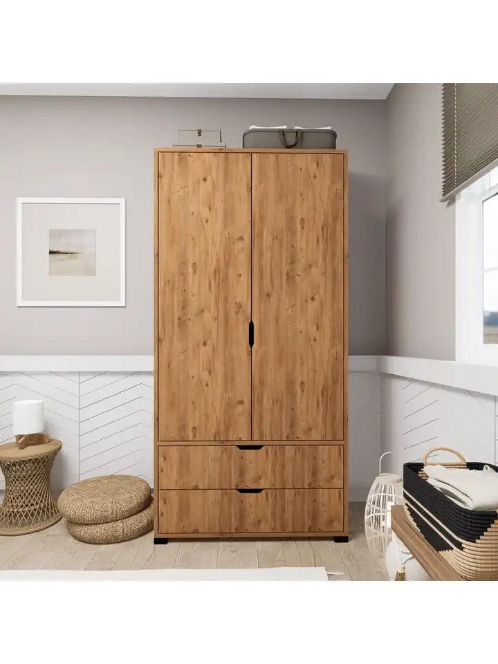 Atlas 2 Kapılı 2 Çekmeceli Çok Amaçlı Gardırop