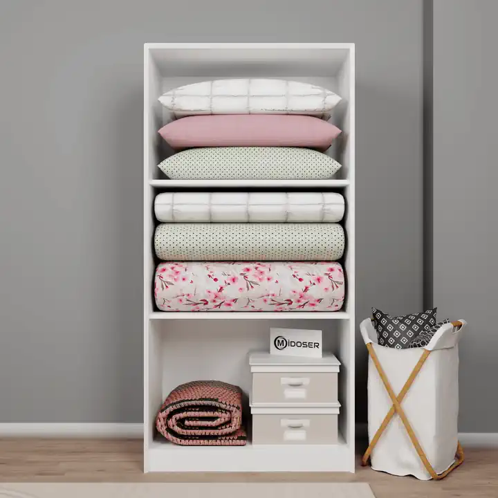 Lucas 2 Kapılı Yüklük, Yorgan, Yastık Dolabı - Mat Beyaz