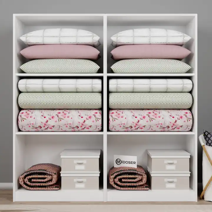 Lucas 4 Kapaklı 6 Raflı Yüklük Gardırop Seti Beyaz 188 Cm.