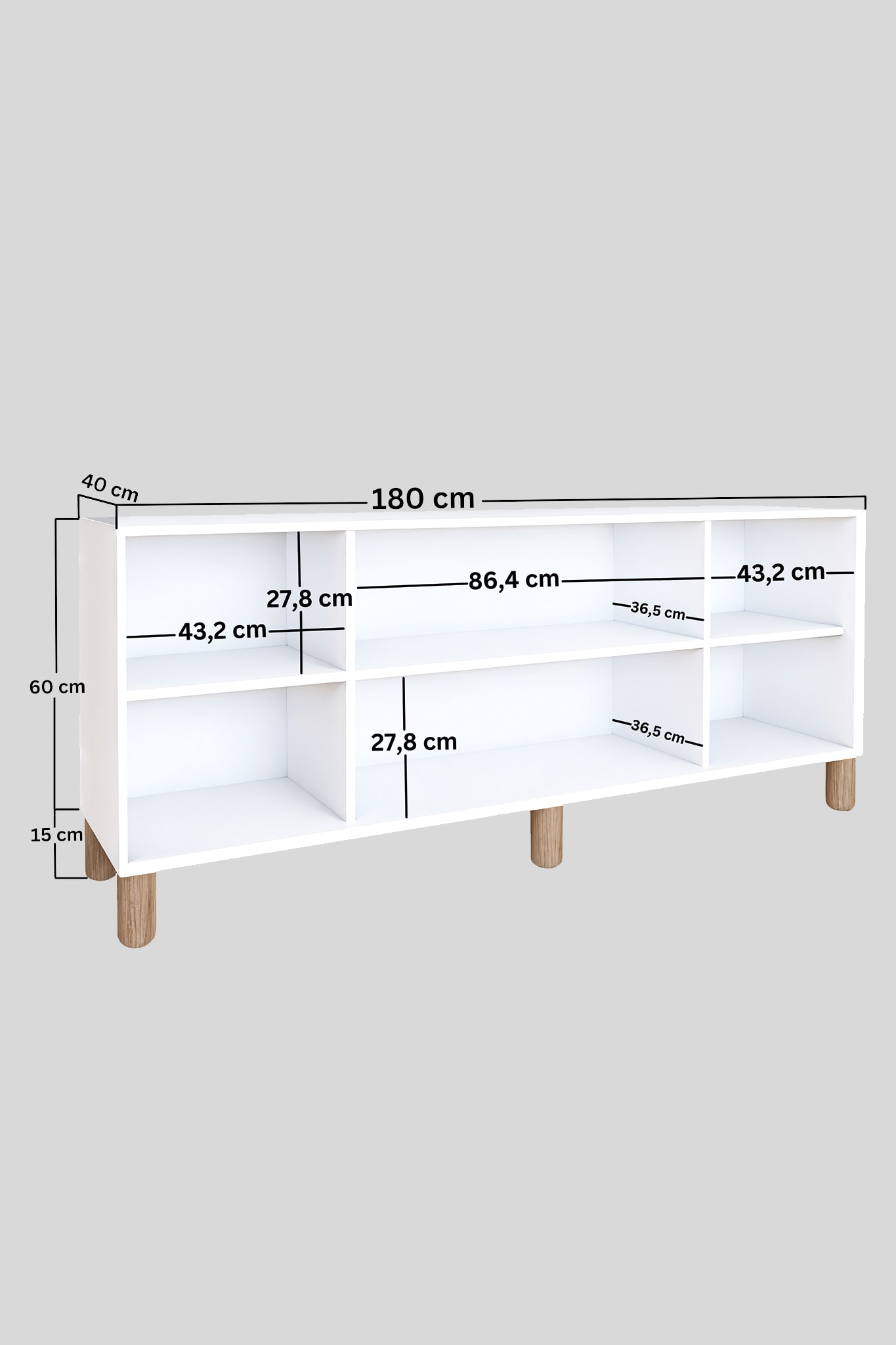 Bohem Serisi Natura Pvc Hasır Desen Mat Beyaz Konsol