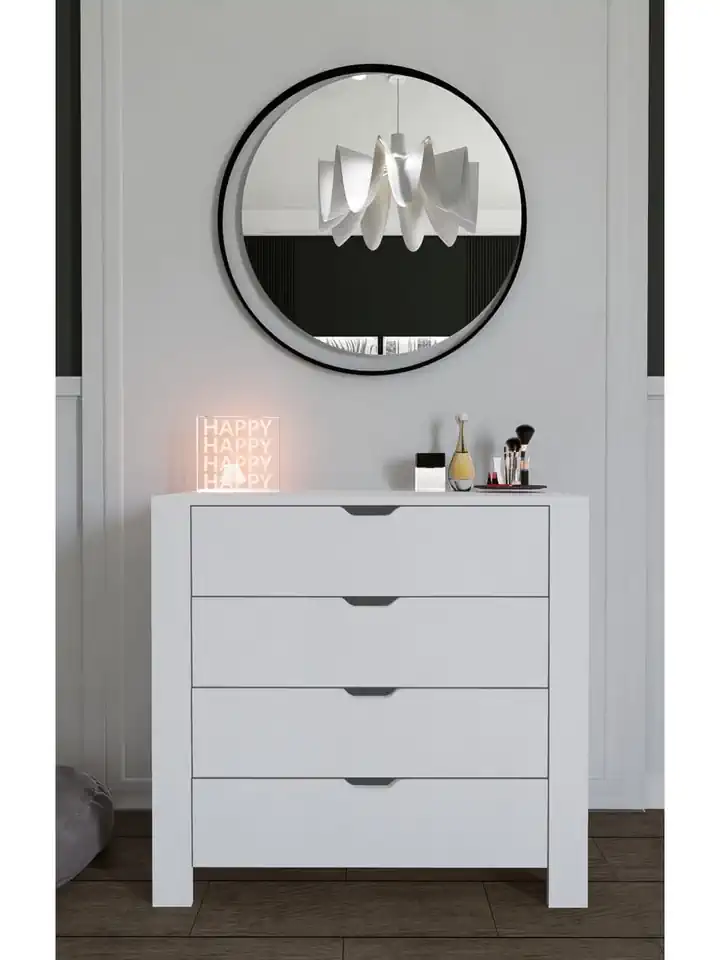 Duru Beyaz 4 Çekmeceli Şifonyer