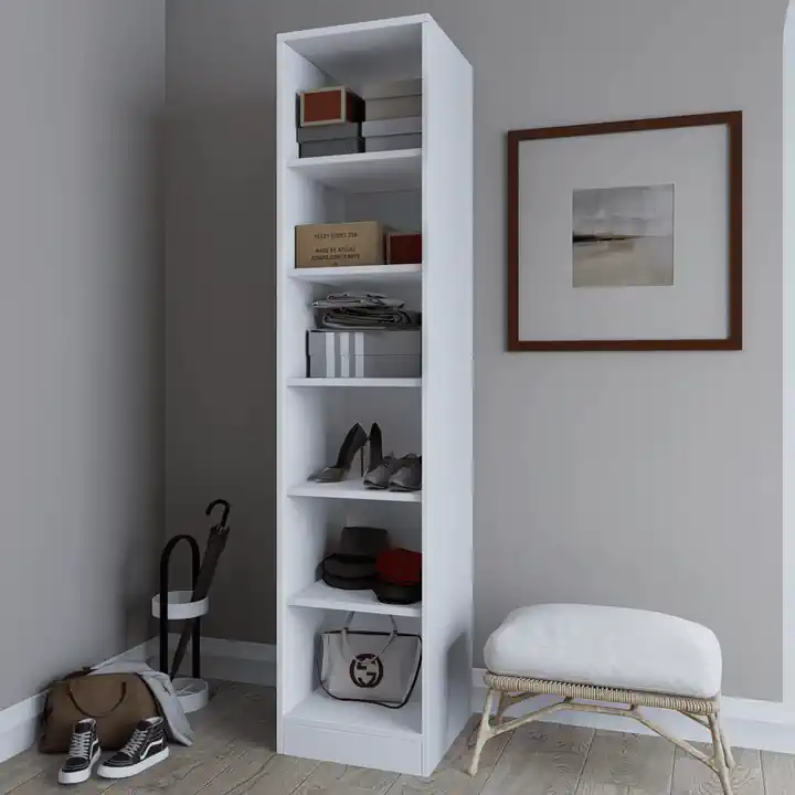 Lucas Tek Kapılı 6 Raflı Çok Amaçlı Dolap