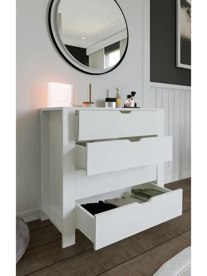 Duru Beyaz 4 Çekmeceli Şifonyer