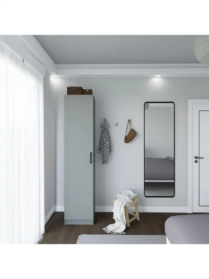 Yaman Tek Kapaklı 4 Raflı Çok Amaçlı Mutfak Kiler Ve Banyo Dolabı - Luna