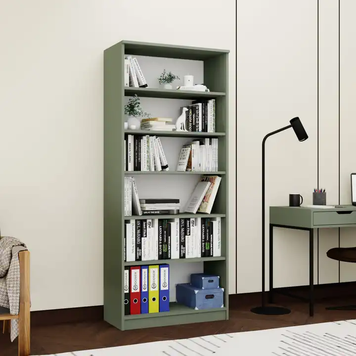 Lucas Cam Kapaklı Vitrin - Büfe - Kitaplık ve Çok Amaçlı Dolap ( AYARLANABİLİR RAF ) - Yeşil