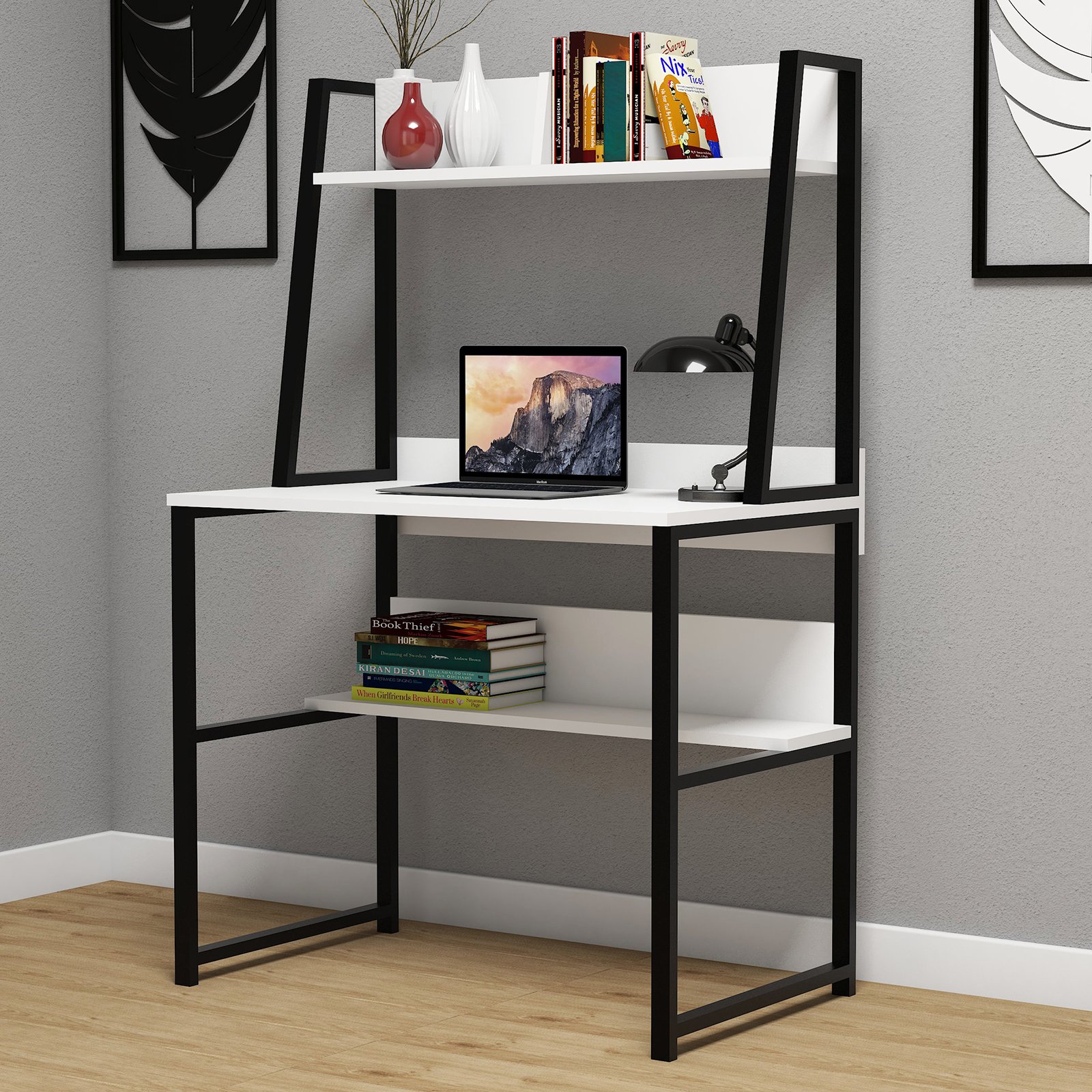Olea 90 & 120 Cm Kitaplıklı Çalışma Masası 