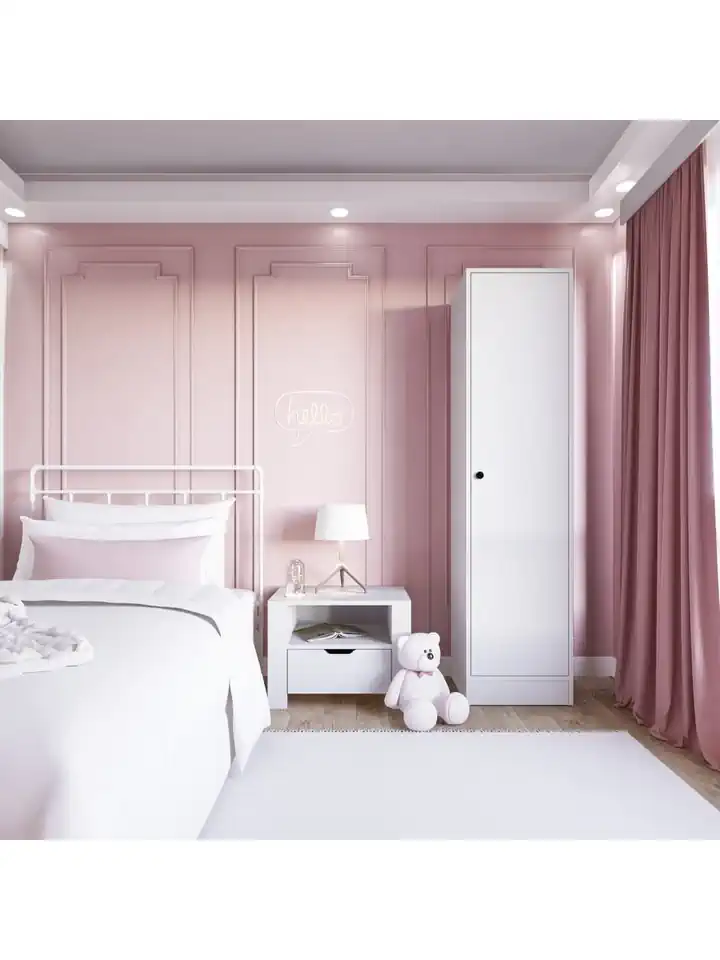 Daisy 45 Cm Beyaz Tek Kapılı Elbise Dolabı - Gardırop