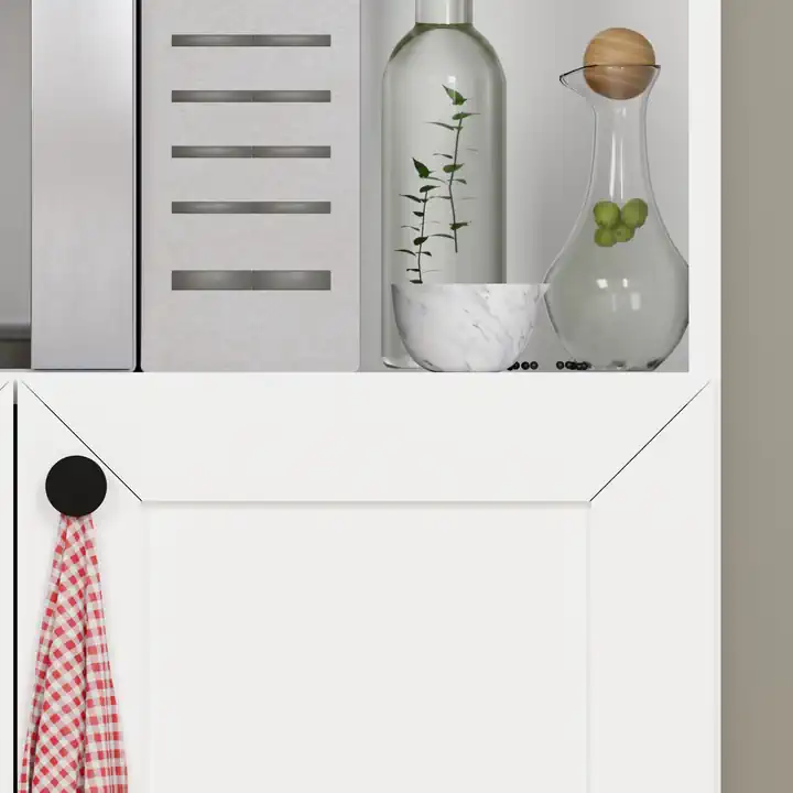 Lucas 4 Kapaklı Çok Amaçlı Dolap, Çok Amaçlı Banyo, Mutfak Ve Mikrodalga Fırın Dolabı - Beyaz