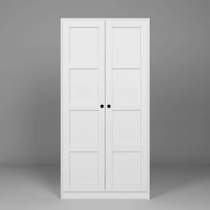 Lucas 2 Kapılı Yüklük, Yorgan, Yastık Dolabı - Mat Beyaz