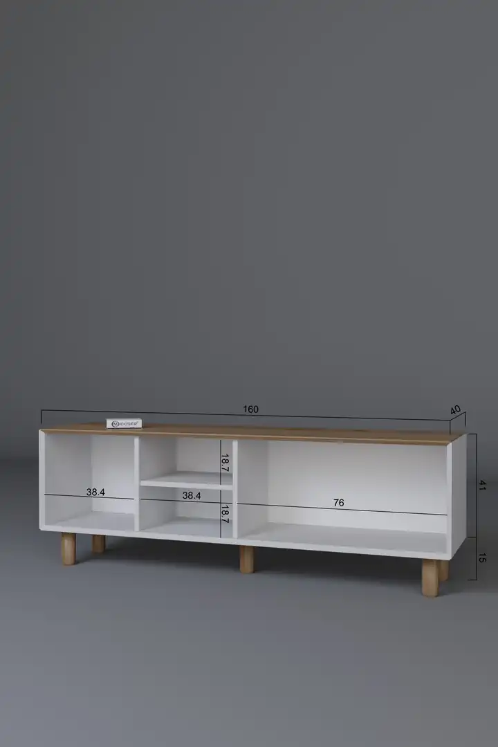 Bohem Serisi Garden Meşe - Beyaz Tv Ünitesi