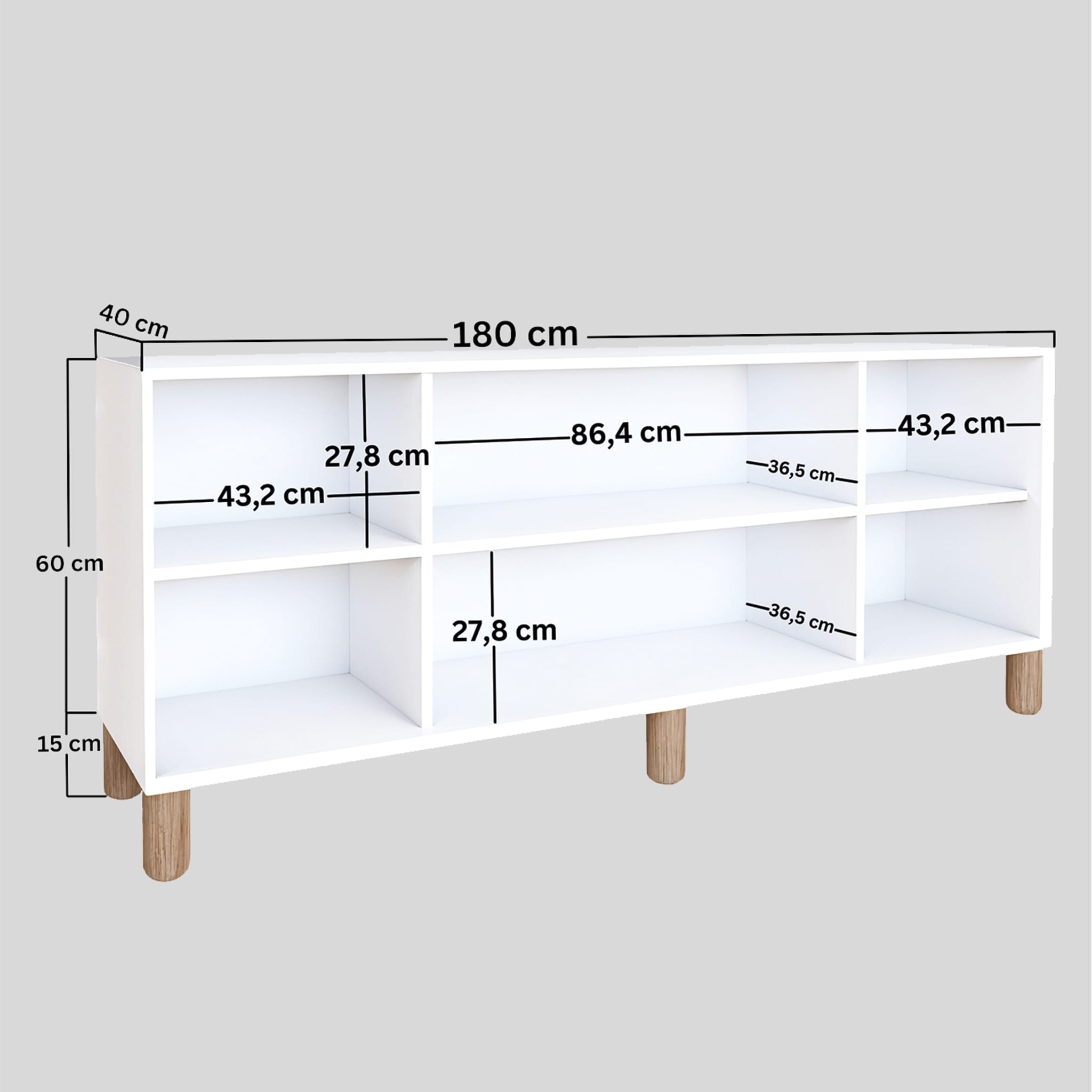 Bohem Serisi Natura Pvc Hasır Desen Mat Beyaz Konsol