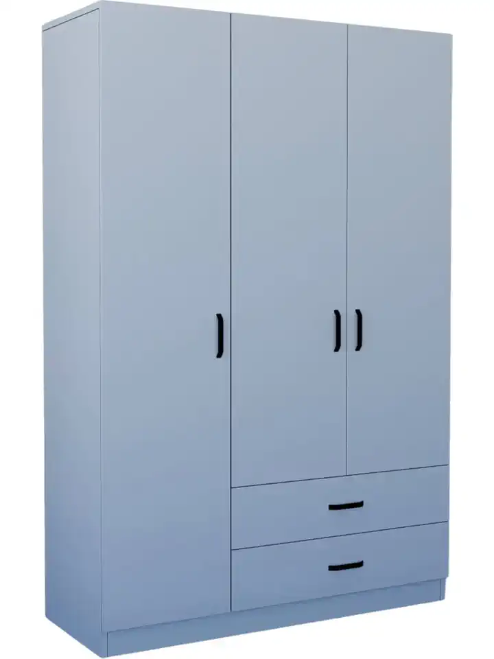 Yaman Luna 3 Kapılı 2 Çekmeceli Elbise Dolabı-Gardrop