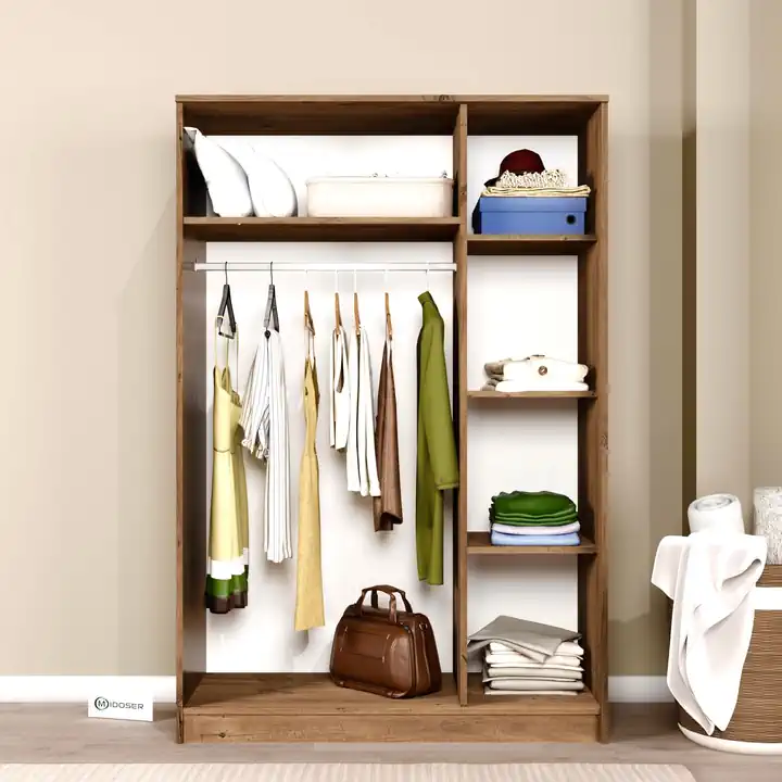 Kardelen Serisi Atlantik Çam 3 Kapaklı 5 Raflı 120 Cm Elbise Dolabı