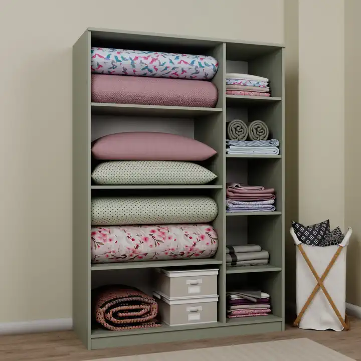 Lucas 3 Kapılı Yüklük, Yorgan, Yastık Dolabı - Yeşil