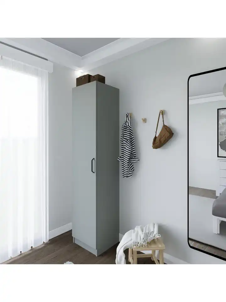 Yaman Tek Kapaklı 4 Raflı Çok Amaçlı Mutfak Kiler Ve Banyo Dolabı - Luna