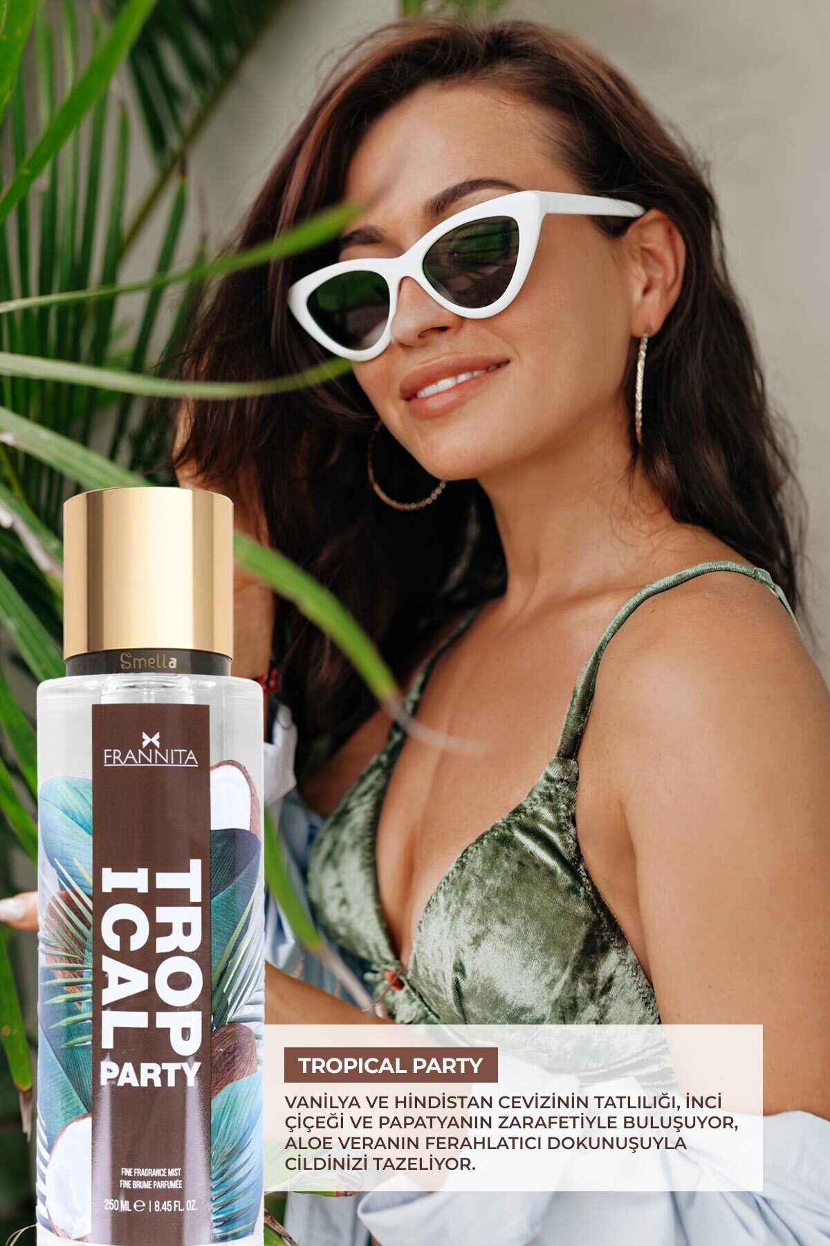 Tropical Party Parfümlü Kadın Vücut Spreyi Vücut Kokusu Vücut Misti Body Mist Spray 250ml