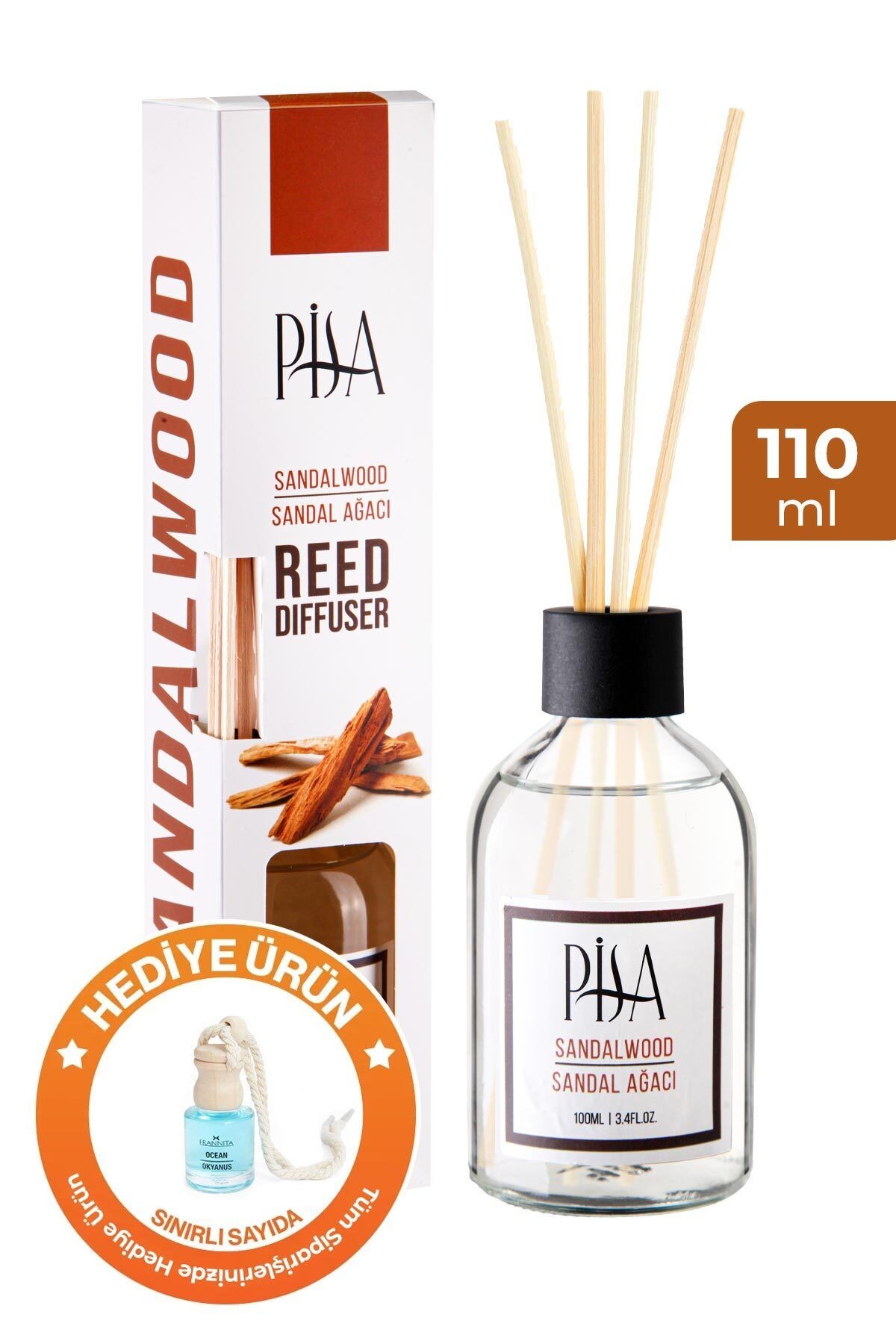 Sandal Ağacı Kokulu Çubuklu Oda Kokusu 110 ml
