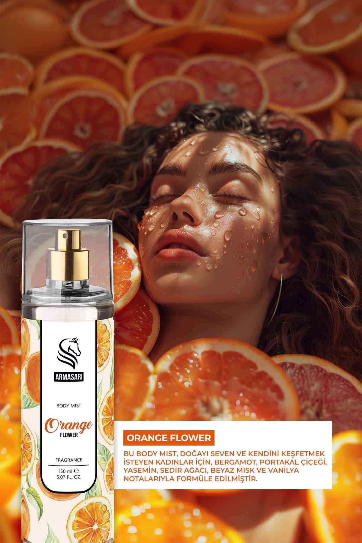 Orange Flower Parfümlü Kadın Vücut Spreyi Vücut Kokusu Vücut Misti Body Mist Spray 150ml