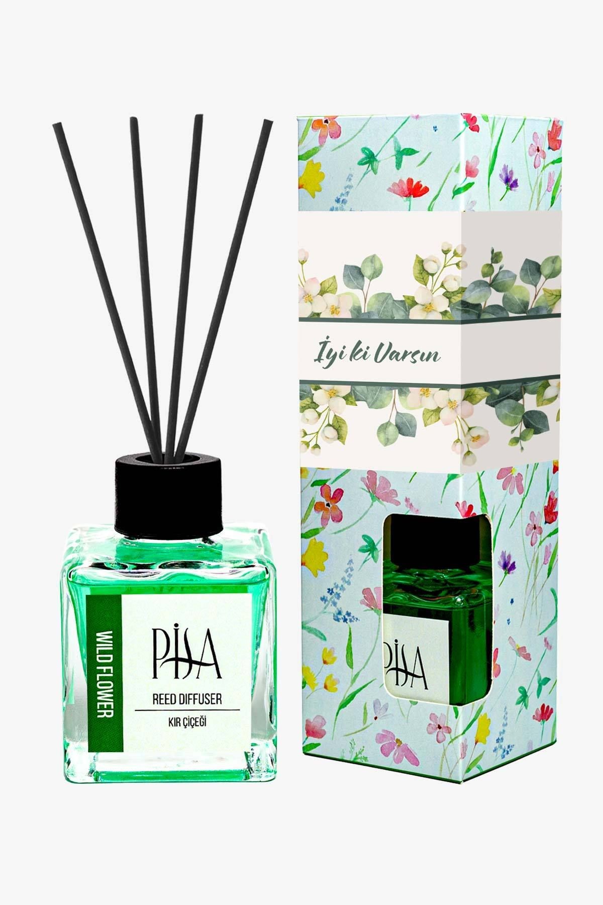 Özel Gün Hediye Kutulu Kır Çiçeği Çubuklu Oda Kokusu Wild Flower Reed Diffuser 100ml