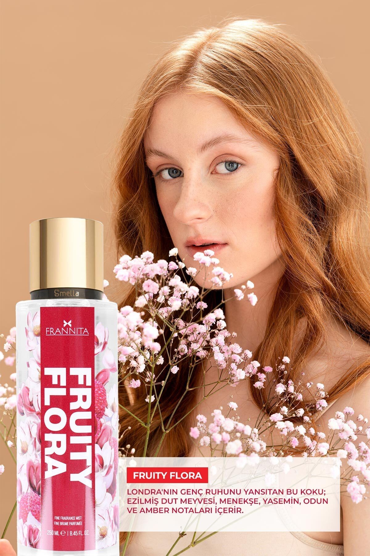 Fruity Flora Parfümlü Kadın Vücut Spreyi Vücut Kokusu Vücut Misti Body Mist Spray 250ml