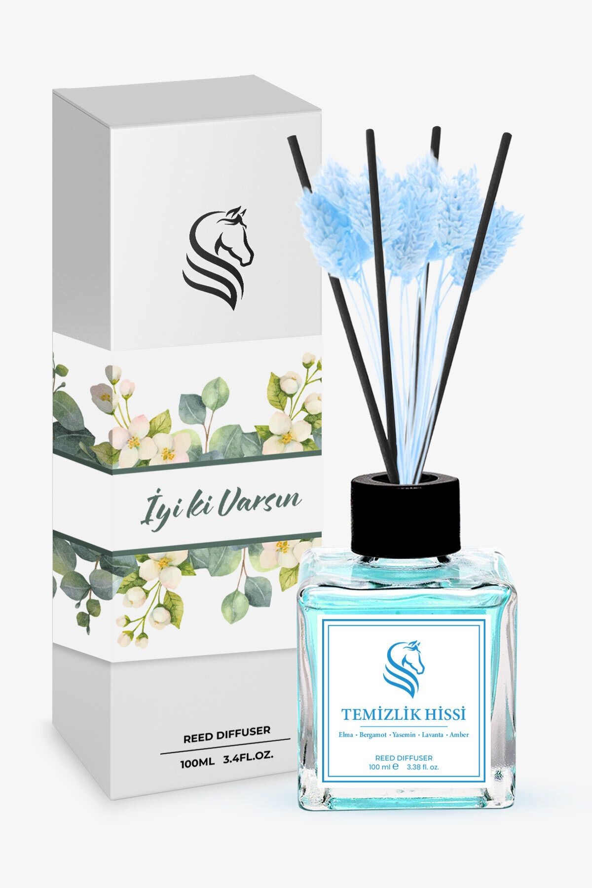 Çiçekli Dekoratif Özel Gün Hediye Kutulu Temizlik Hissi Oda Kokusu 100ml