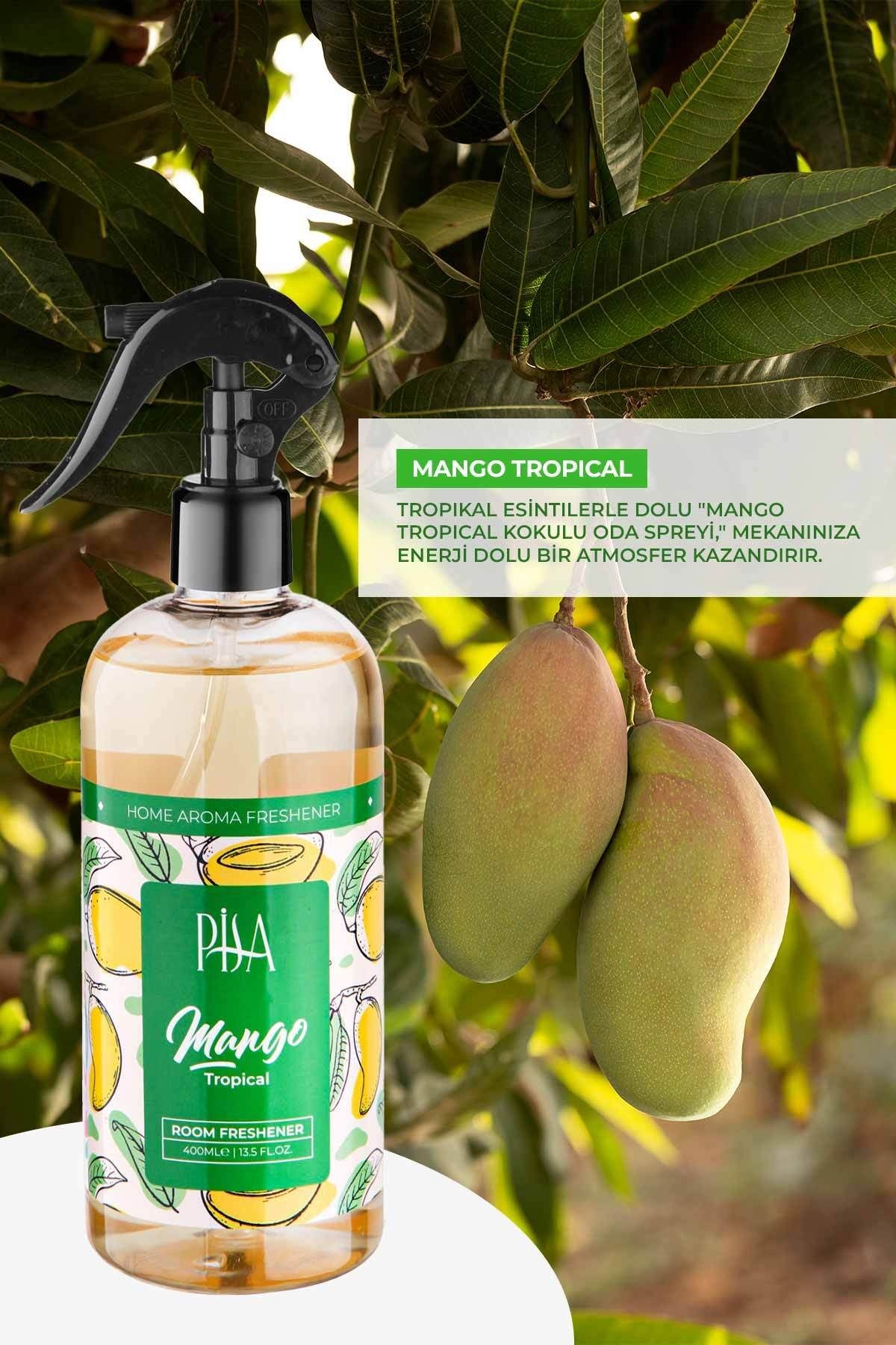 Mango Parfümlü Oda Ve Çamaşır Spreyi Ortam Ve Kumaş Kokusu Mango Tropikal Room Spray 400ml