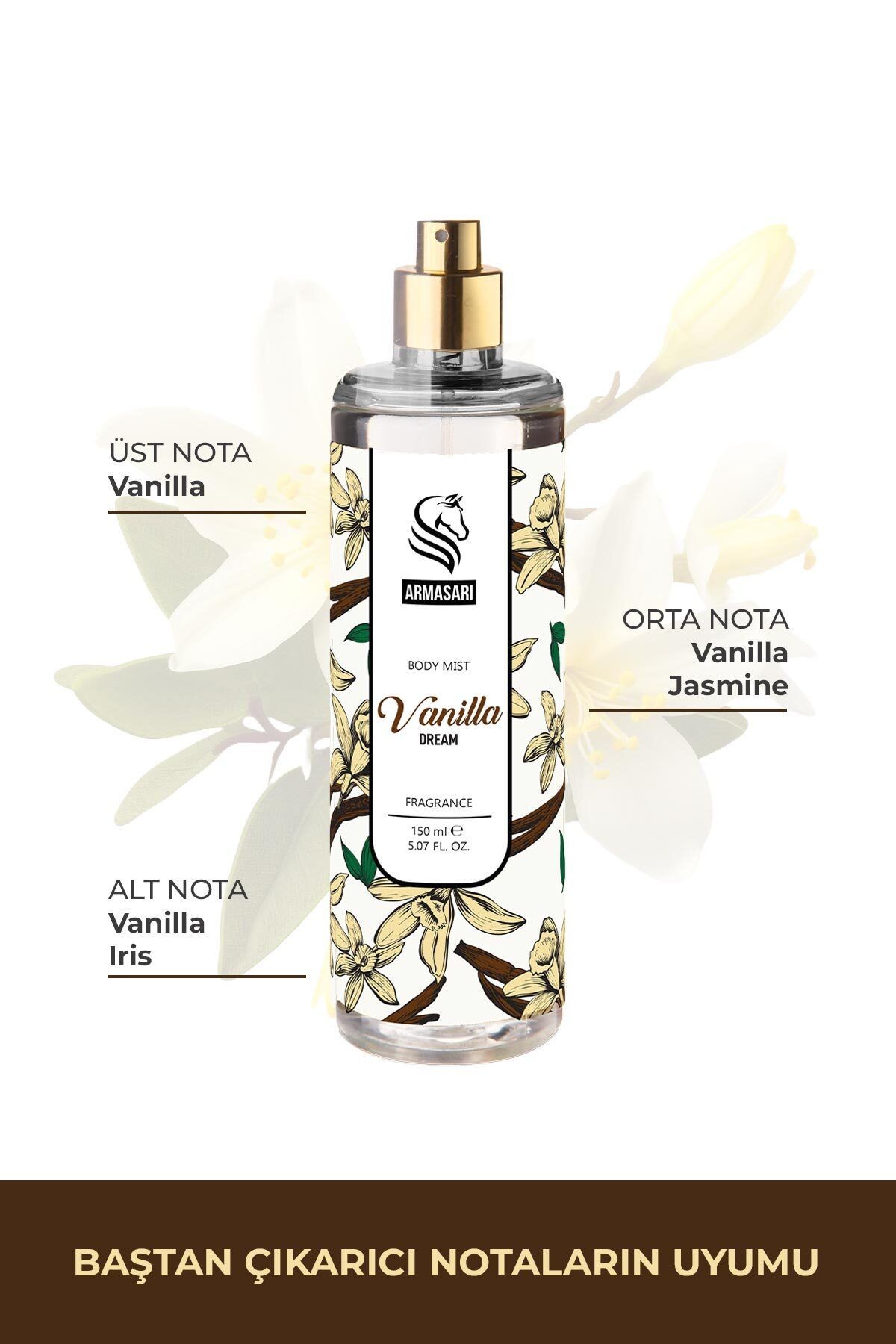 Vanilla Dream Parfümlü Kadın Vücut Spreyi Vücut Kokusu Vücut Misti Body Mist Spray 150ml