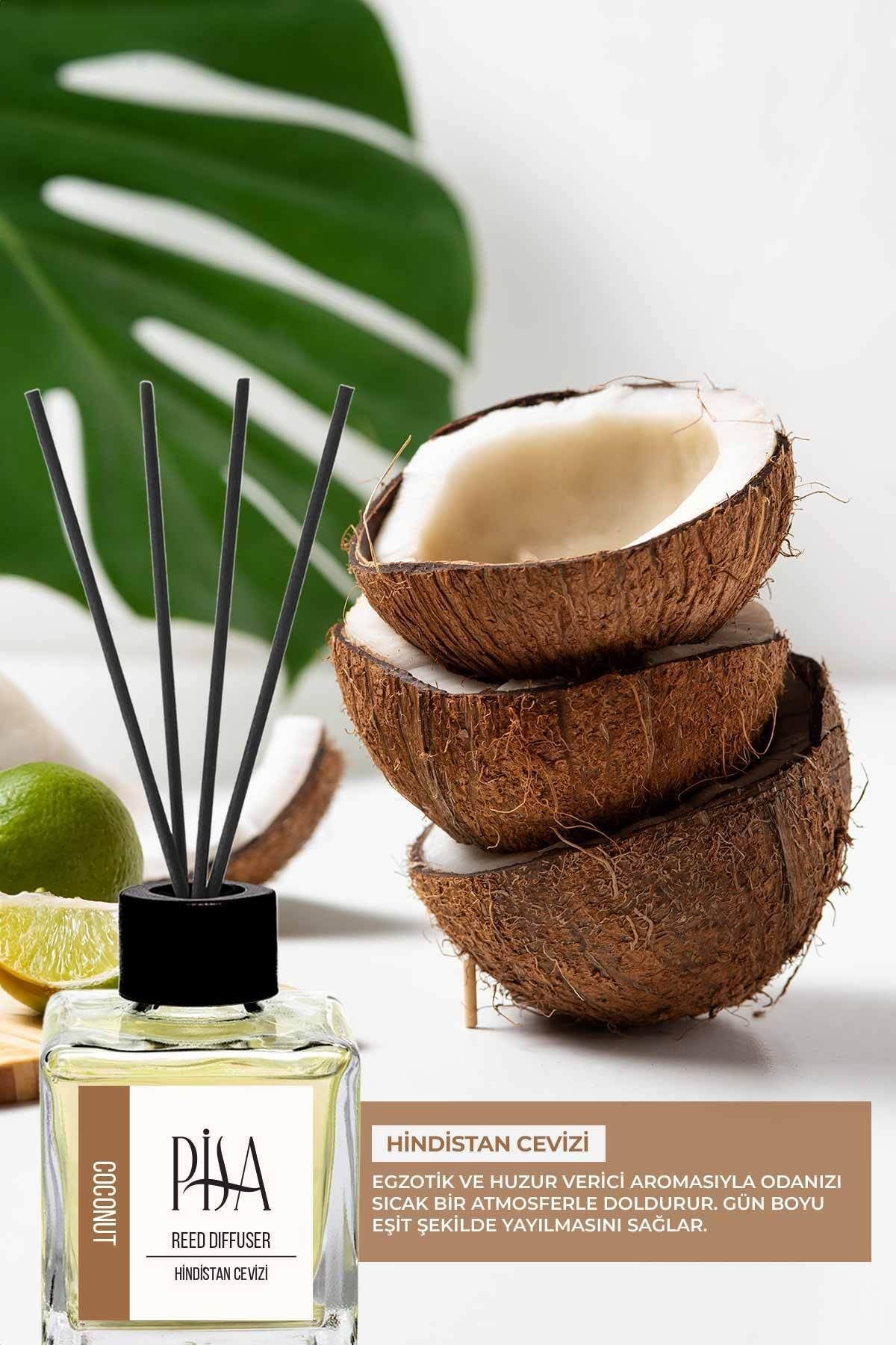 Hindistan Cevizi ve Vanilya Çubuklu Oda Kokusu Coconut and Vanilla Reed Diffuser 100ml