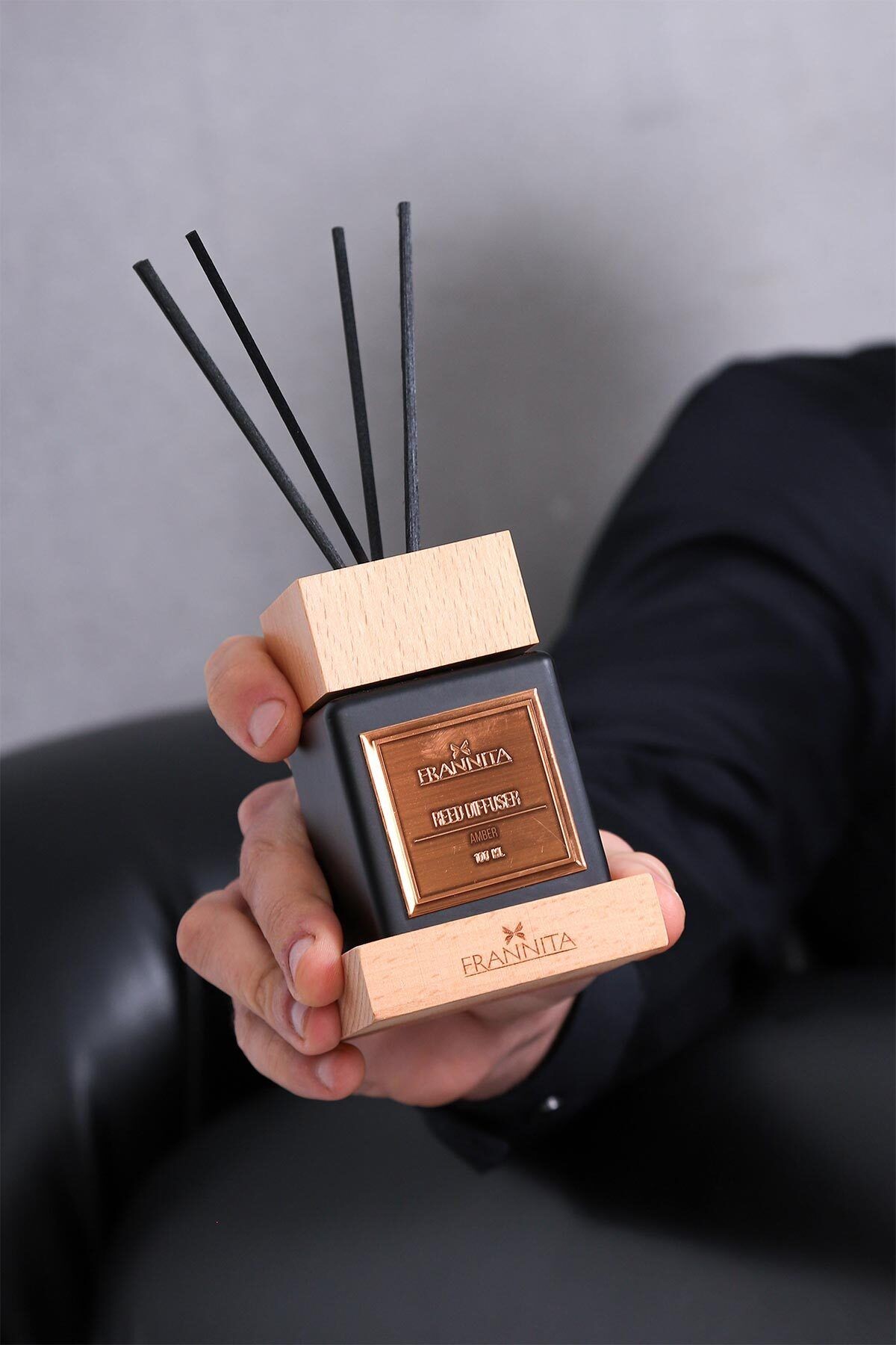 Premium - Bambu Çubuklu Oda Kokusu – Amber – 100ML