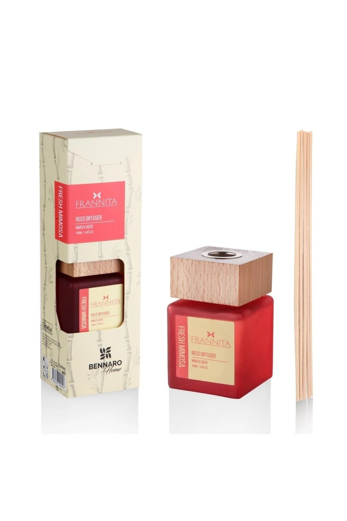 Frannita Renkli Bambu Çubuklu Oda Kokusu - Mimoza Çiçeği 100 Ml