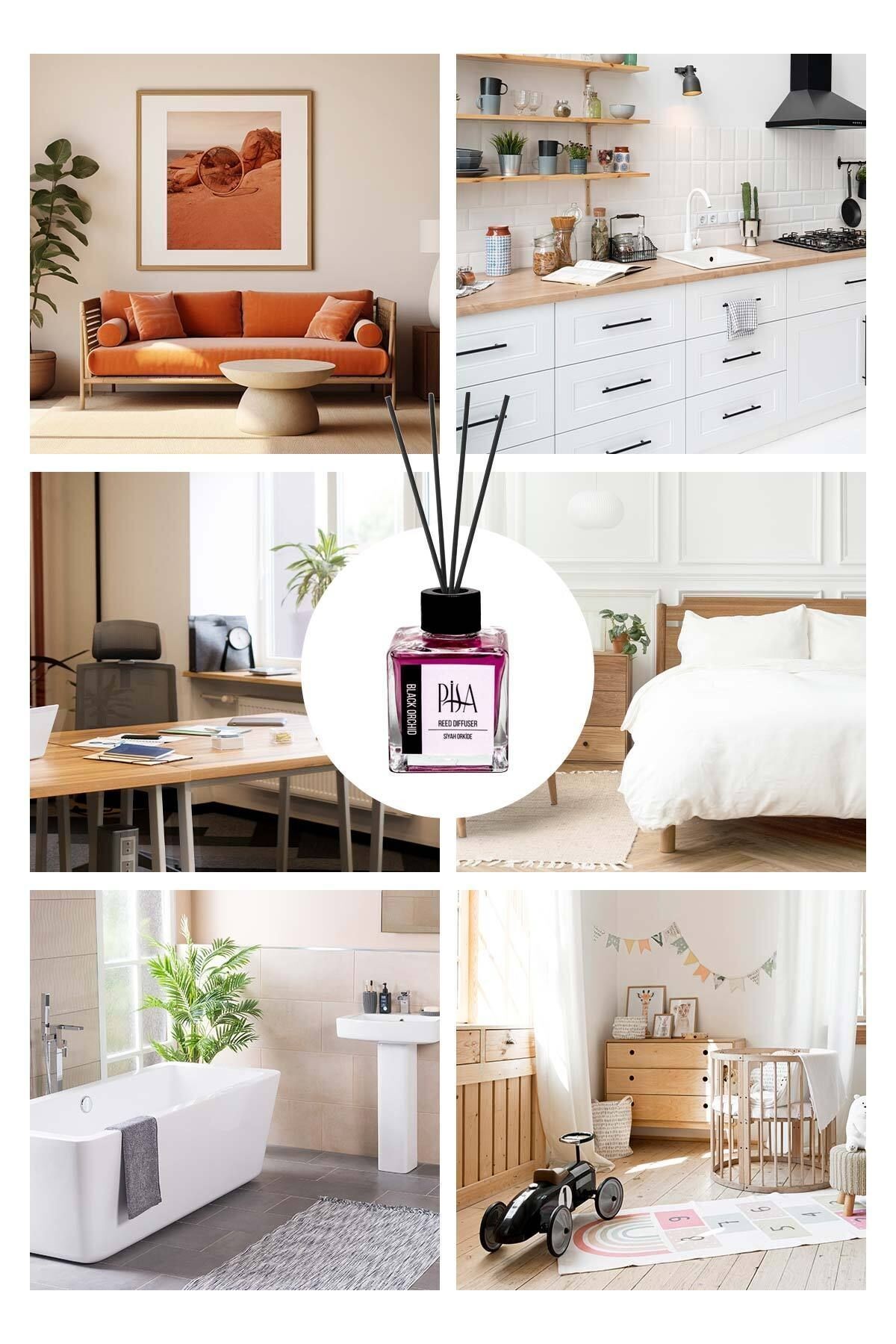 Siyah Orkide Çubuklu Oda Kokusu Black Orchid Reed Diffuser 100ml