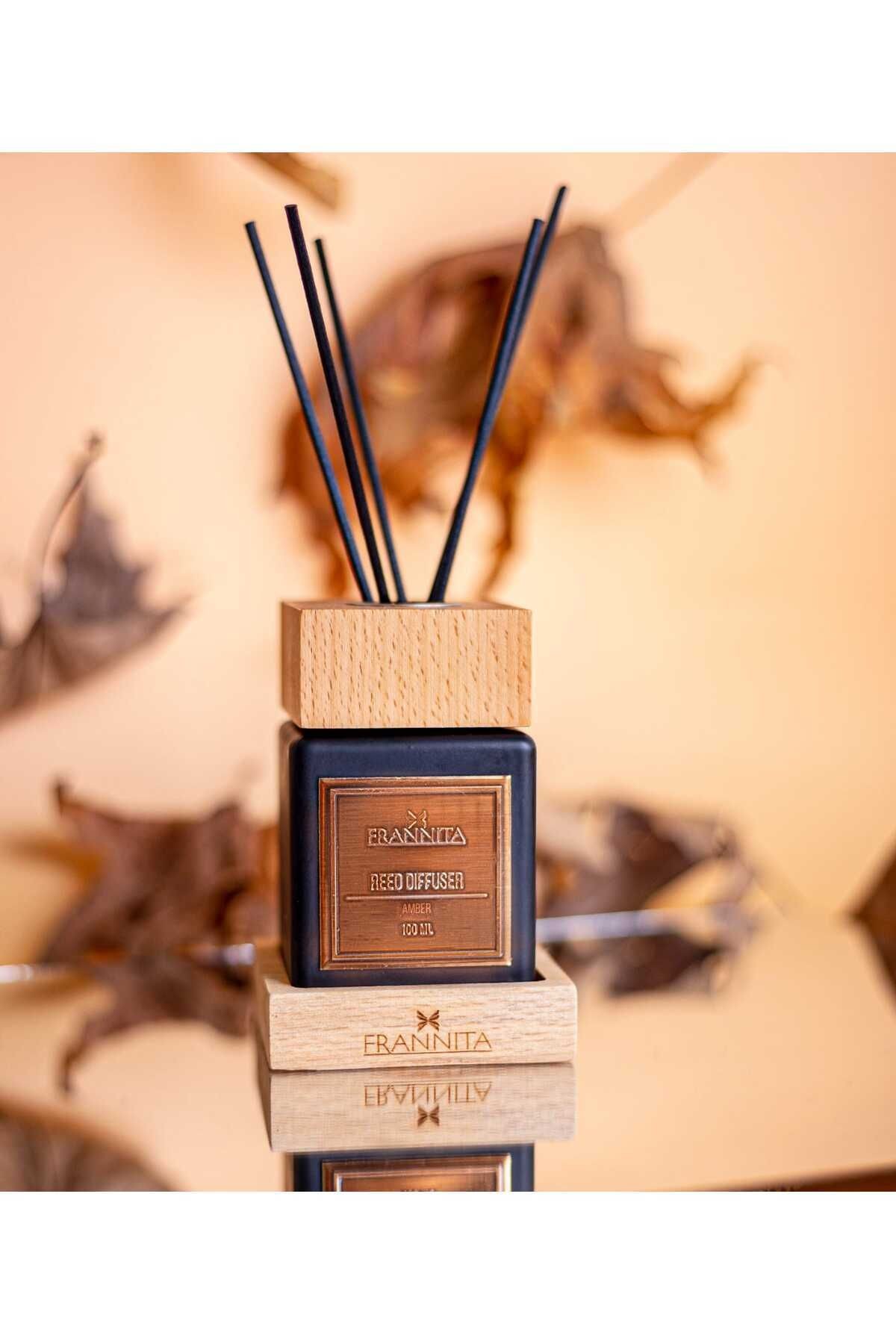 Premium - Bambu Çubuklu Oda Kokusu – Amber – 100ML