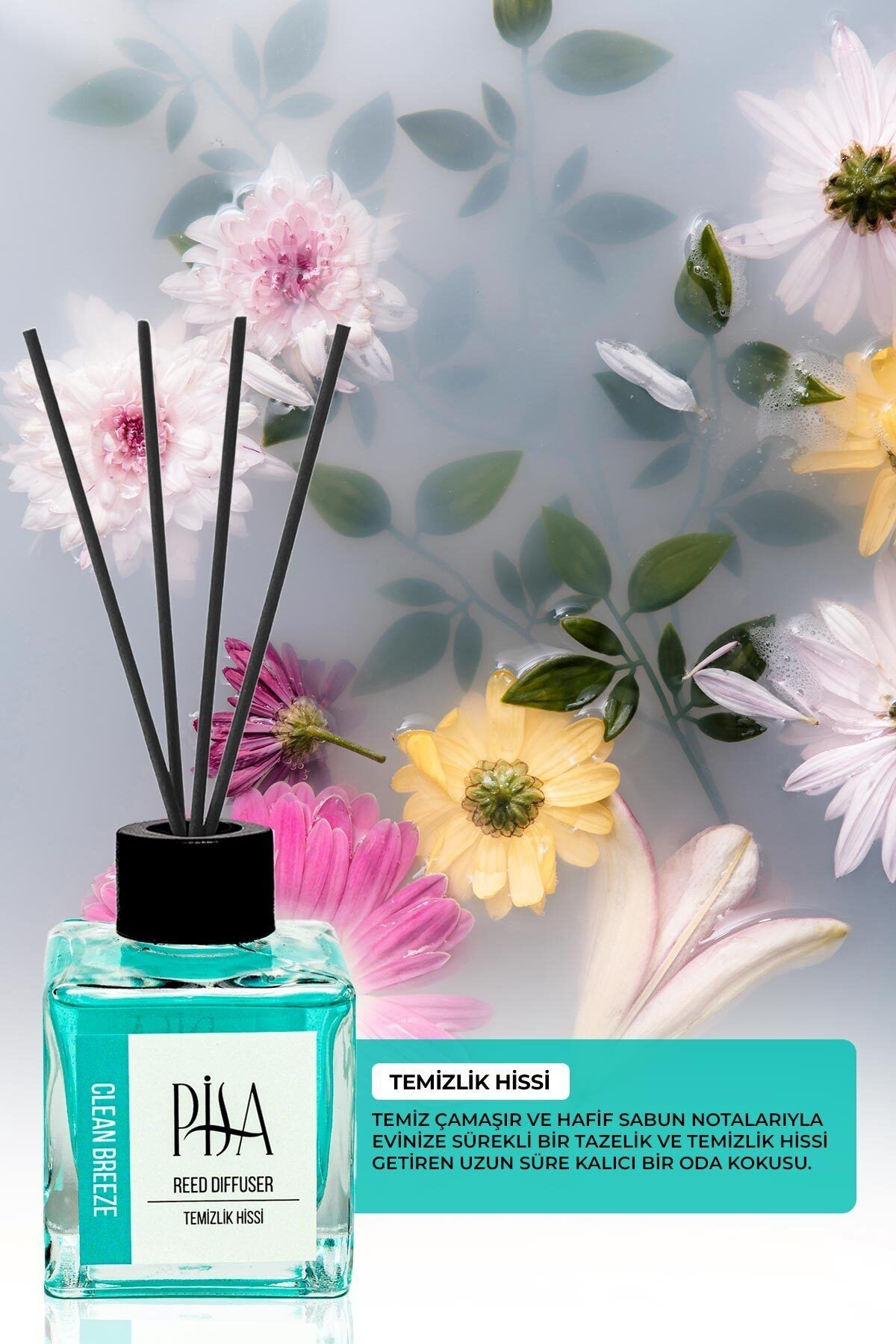 Temizlik Hissi Çubuklu Oda Kokusu Clean Breeze Reed Diffuser 100ml