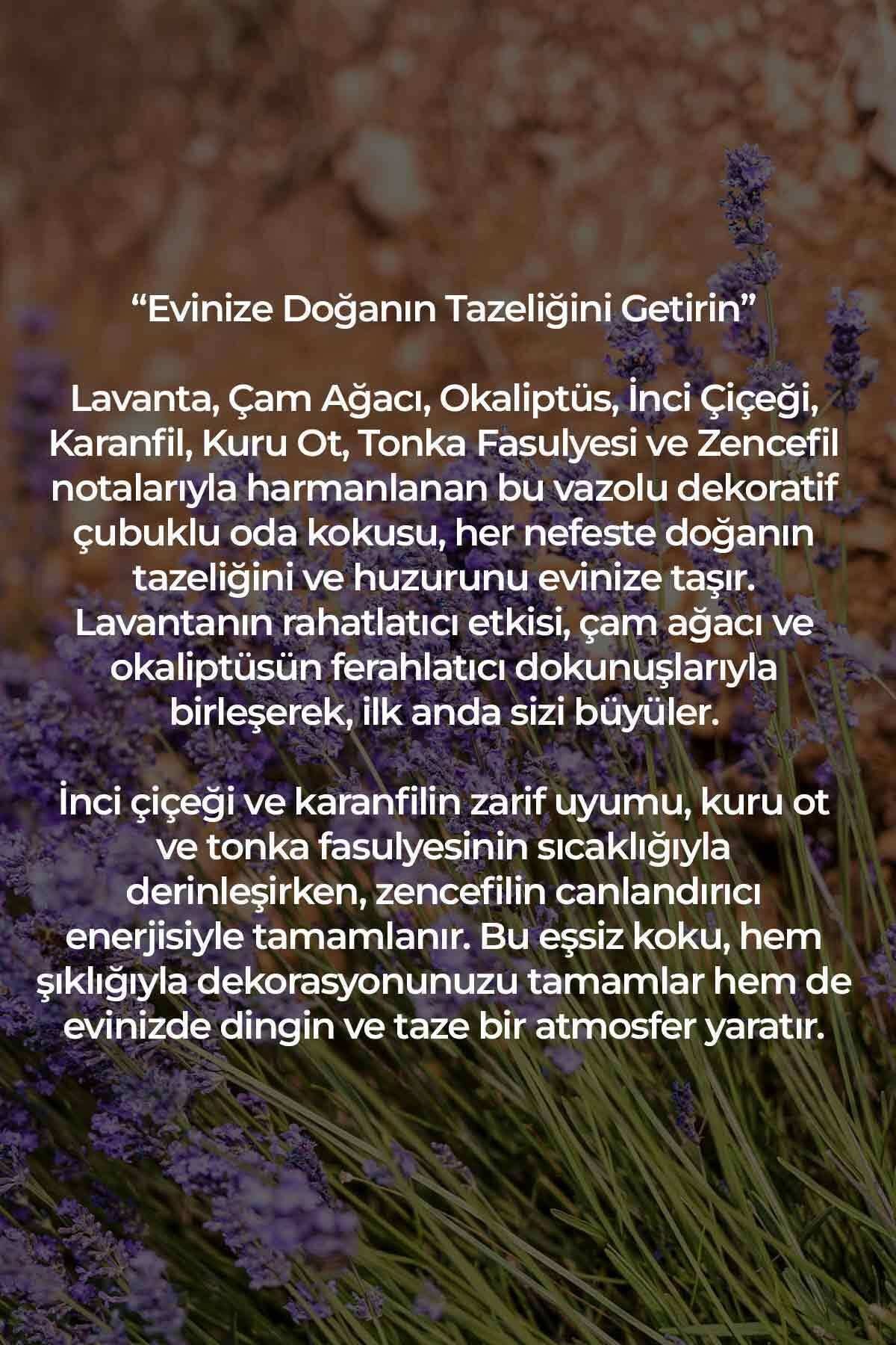 Lavender Garden Çiçekli Cam Vazolu Refilli Dekoratif Oda Kokusu 100ml