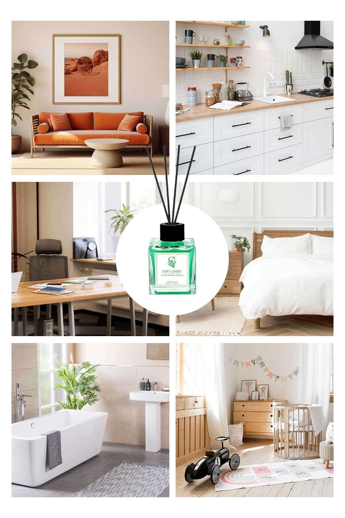 Inci Çiçeği Çubuklu Oda Kokusu Soft Linen Reed Diffuser 100ml