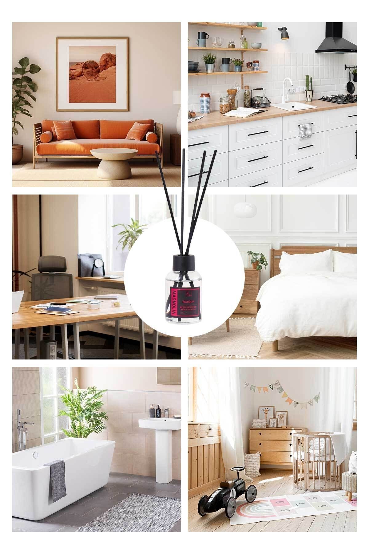 Manolya Oda Çubuklu Oda Kokusu Magnolia Cherry Reed Diffuser 50ml