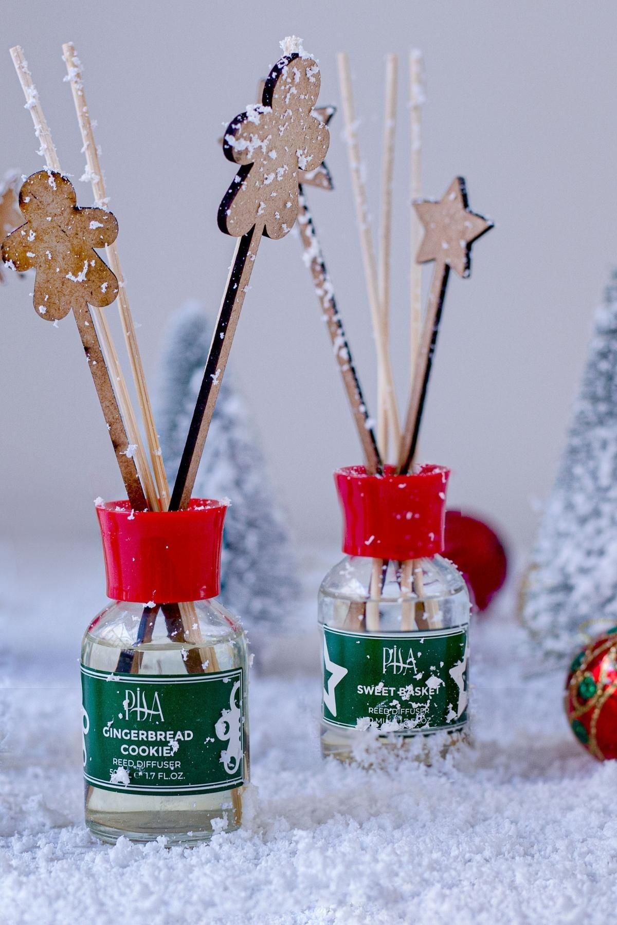 Yeni Yıl Yılbaşı Özel Bambu Çubuklu Gingerbread Cookie Oda Kokusu -50 ml