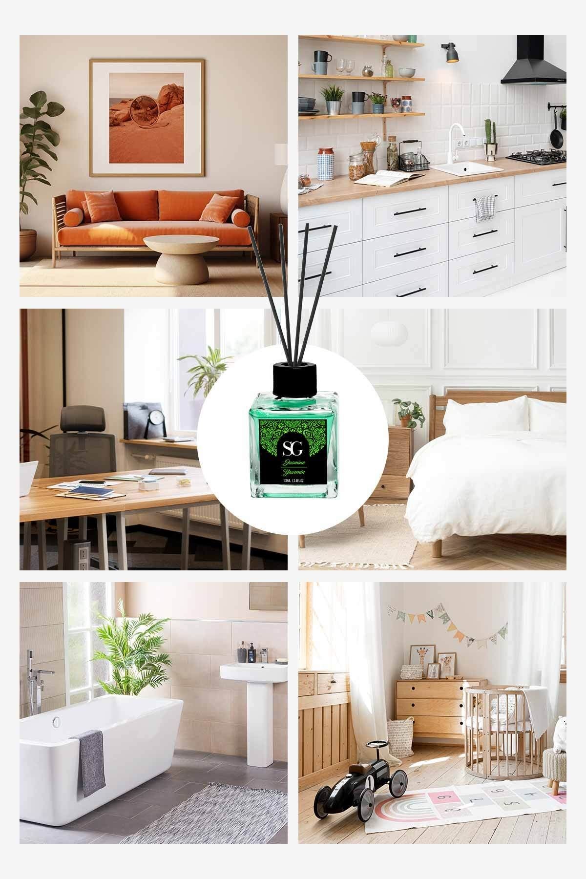 Yasemin Kokulu Çubuklu Oda Kokusu Jasmine Reed Diffuser 100ml